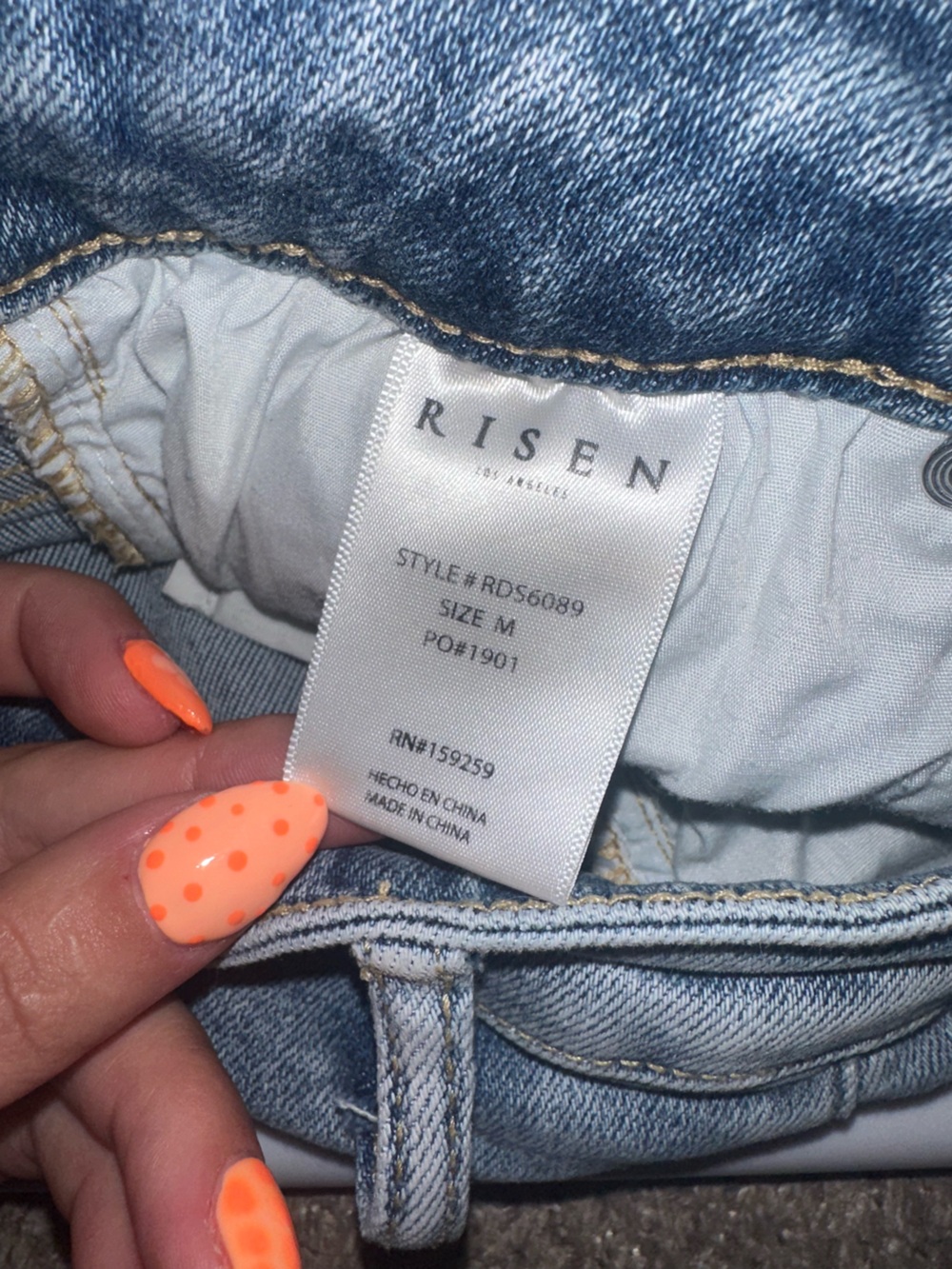 Risen light wash denim shorts - Picture 4 of 4
